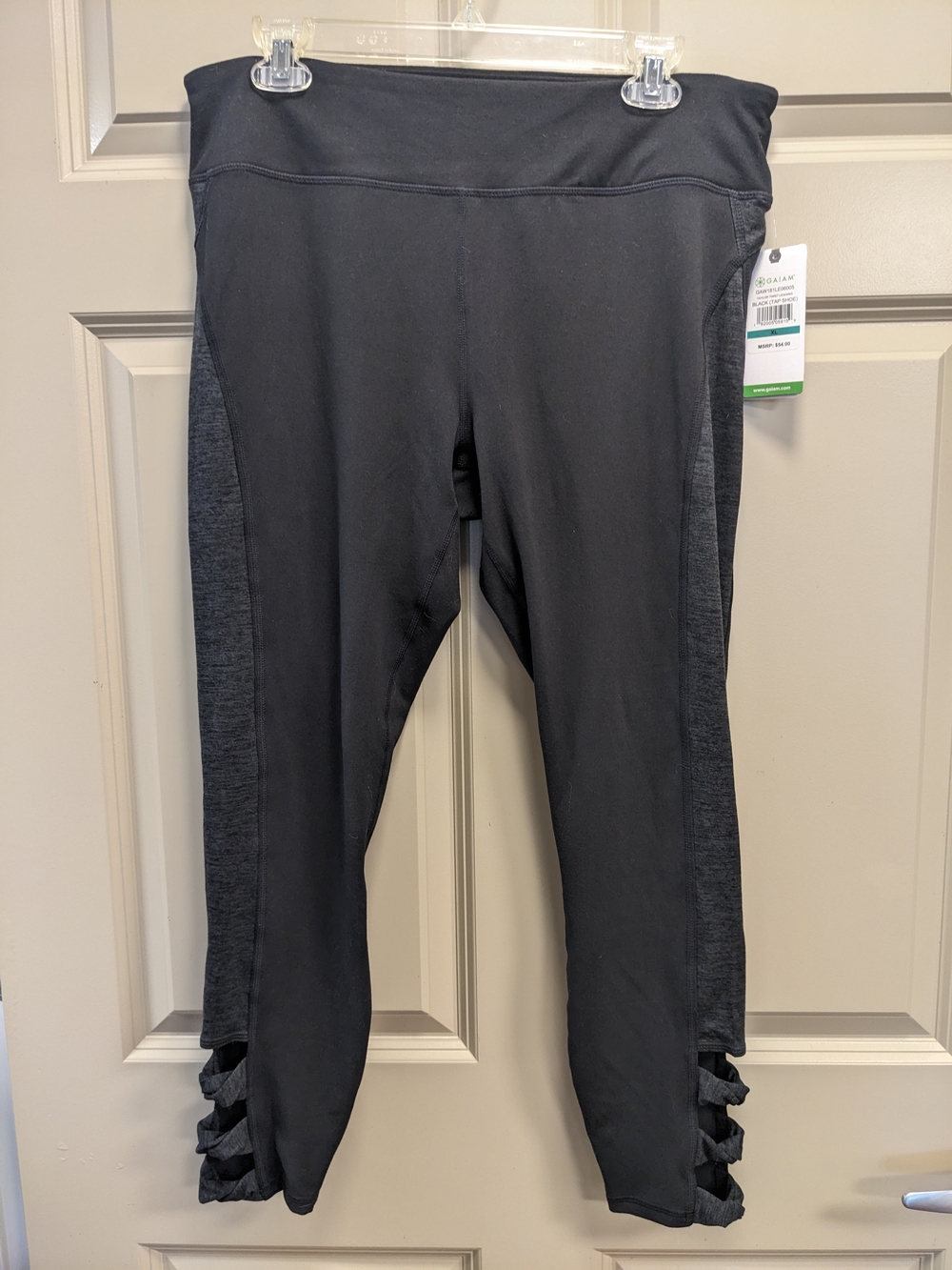 GAIAM "The OM Fit" Taylor Twist 7/8 Leggings w/ Side Panels- Size XL
